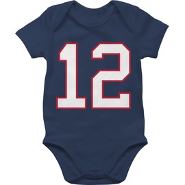 Shirtracer - Baby Bodysuit Boy Girl - Sport & Exercise - Football New England 12, 1 Navy Blue
