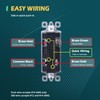 TOPELER 10 Pack 3-Way Decorator Light Switch, Single Pole or