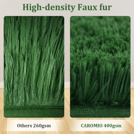 CAROMIO 8x10 Area Rug for Living Room Fluffy Rugs Shag Rugs for Bedroom Modern Furry Accent Rugs Carpet for Girls Boys Room Non-Slip Shaggy Rug Floor Cover for Home Decoration, Green
