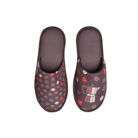 Dedoles Slippers for Women, Men & Kids Memory Foam Funny Designs Unicorn Music Rainbow Comics Games Gift, Color: Coffee Love, Size: 8-9 Women/ 6-7 Men