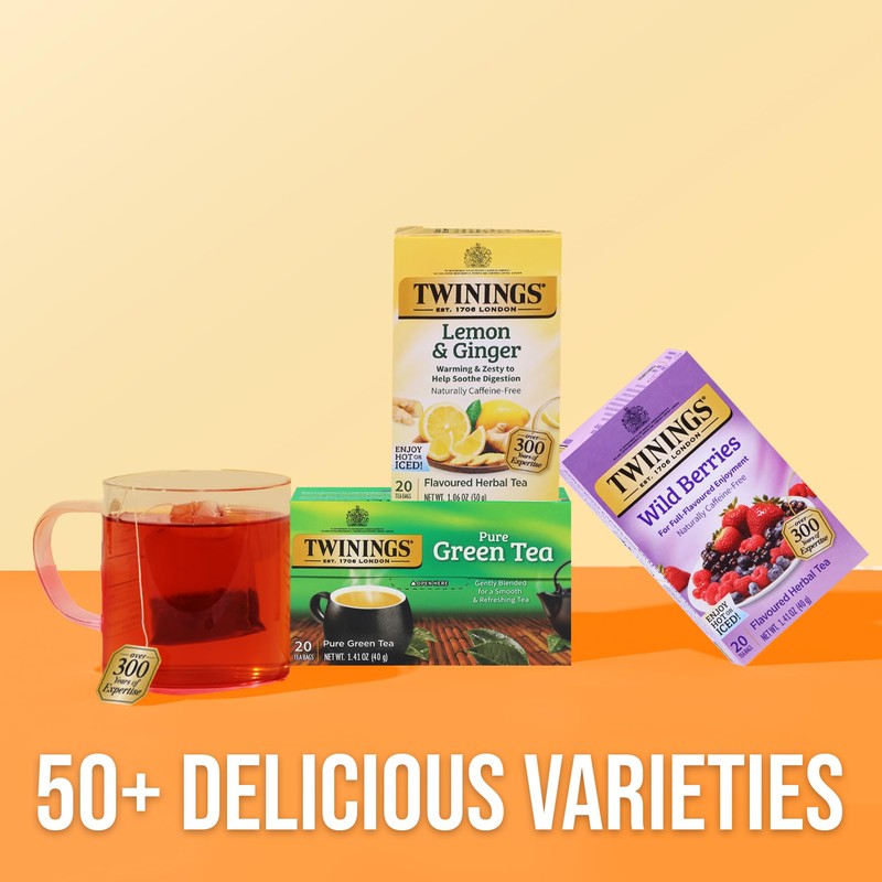 Twinings Wild Berries Herbal Tea Individually Wrapped Bags, 20 Count