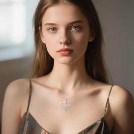 YFN Taekwondo Necklace Sterling Silver Karate Martial Heart Pendant Necklace Taekwondo Jewelry for Women Karate Gifts