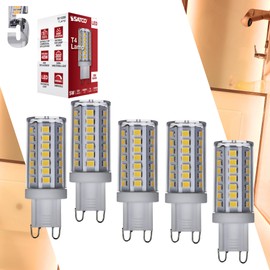 Satco S11235 5W/LED/G9/840/CL/120V/DIM – 5 Watt JCD LED; G9 Base; Clear Finish; 4000K Cool White; 120 Volt; T4 Shape; 40W HID Equivalent; 2.13" MOL; Dimmable;for Accent Lighting (5 Pack)