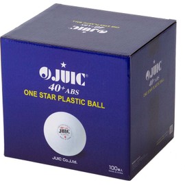 JUIC 7050 Table Tennis Balls, Training Balls, ABS Plastic, 1 Star, White, 1.6 inches (40 mm), 1 Box of 100