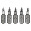 HARFINGTON 5pcs PZ1 Screwdriver Bit 1/4" Hex Shank 25mm/1" Length