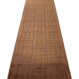ORFA HOME Custom Length Hallway Runner Rug,Slip Resistant,Bricks Brown, 26 Inch X 28 feet, Sold and Priced Per Foot