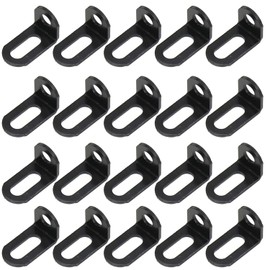 TAODAN 20PCS Black 304 Stainless Steel Corner Code 18x18x30mm L Shaped Adjustable Fixed Bracket Furniture Connectors Hardware Shelf Stand Support for Door/Window/Chair Installation