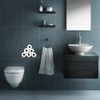 Floating Shelf Toilet Paper Holder Modern Wall Mount Organizer for