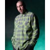 DIXXON Flannel "The Slice" Men's LARGE Snap Button Plaid Horror