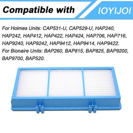IOYIJOI Filter Replacement for Holmes Aer1 Series, Replacement Parts # HAPF300AH-U4R, HAP242-NUC (4 Filter Replacement + 8 Booster Pre Filter)