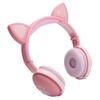 Cute Cat Ear Glowing Wireless Bluetooth Headphone HIFI Sports Folding