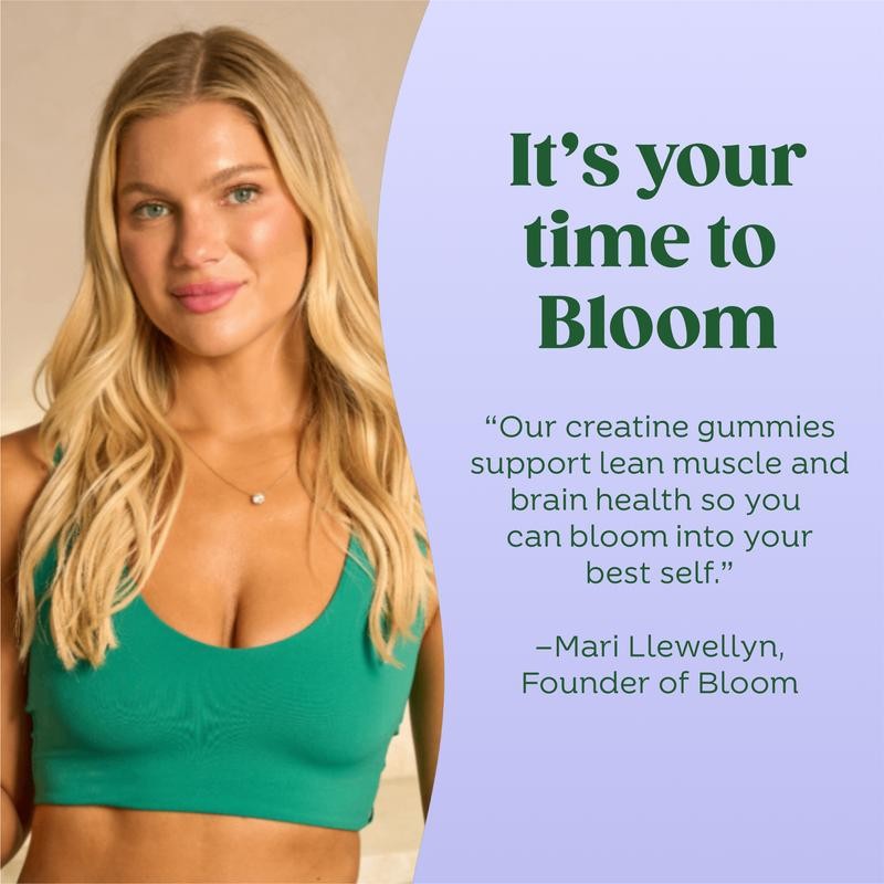 Bloom Nutrition Creatine Gummies – Muscle Strength, Energy & Recovery