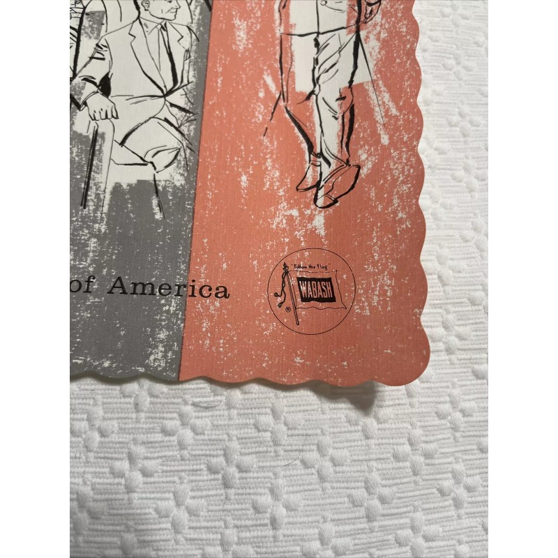 Vintage WABASH RAILROAD - Dining Car Placemat