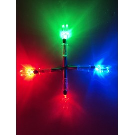 DEEPOWER 6 Pack X Lighted Archery Nocks for Arrows .204 Inside Diameter Lighted Arrow Nocks for 5.2mm Arrows Shafts with ON/Off Switch (Strobe)