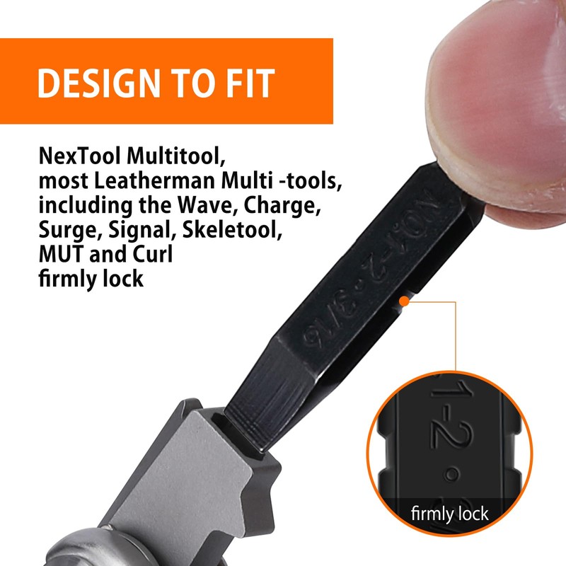 NexTool 10 Pack Replacement Double-Ended Screwdriver Bit for Leatherman Multi-Tool