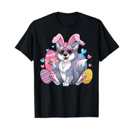 Cute Wolf with Rabbit Ears Easter for Boys and Girls T-Shirt