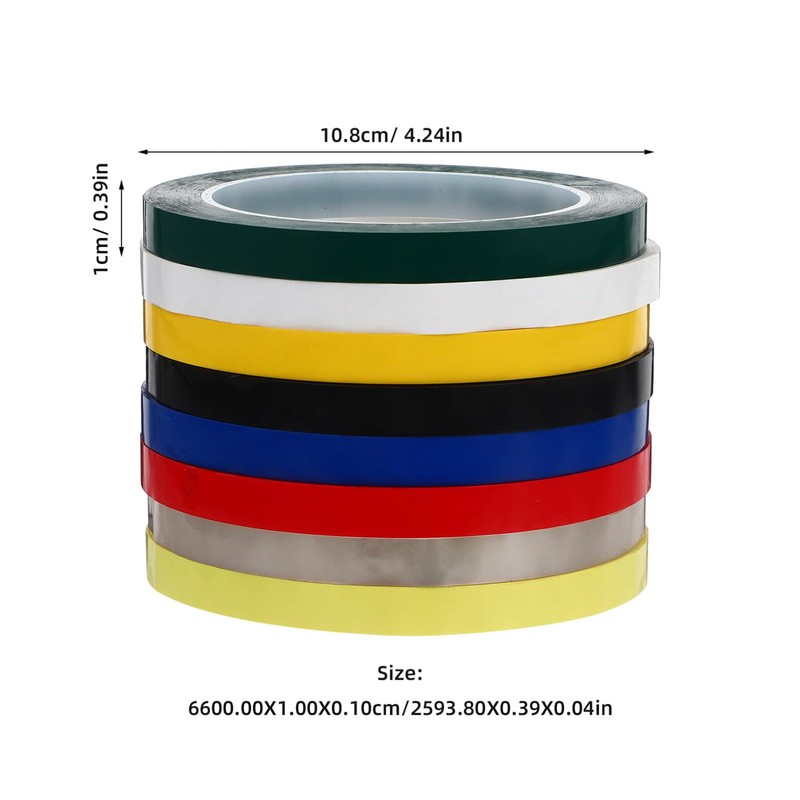 GLEAVI 8 Rolls Labeling Tapes Marking Tapes Masking Tape Rolls