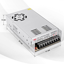 Taormey 24V 20A Power Supply Adapter, AC 110V/220V to DC 24V 20A 480W Converter Switching Power Adapter Universal Regulated Transformer Driver for LED Strip Light, LED Display, CCTV, Computer Project