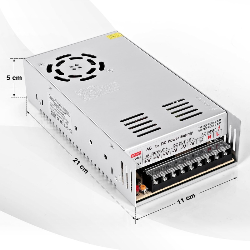 Taormey 24V 20A Power Supply Adapter, AC 110V/220V to DC