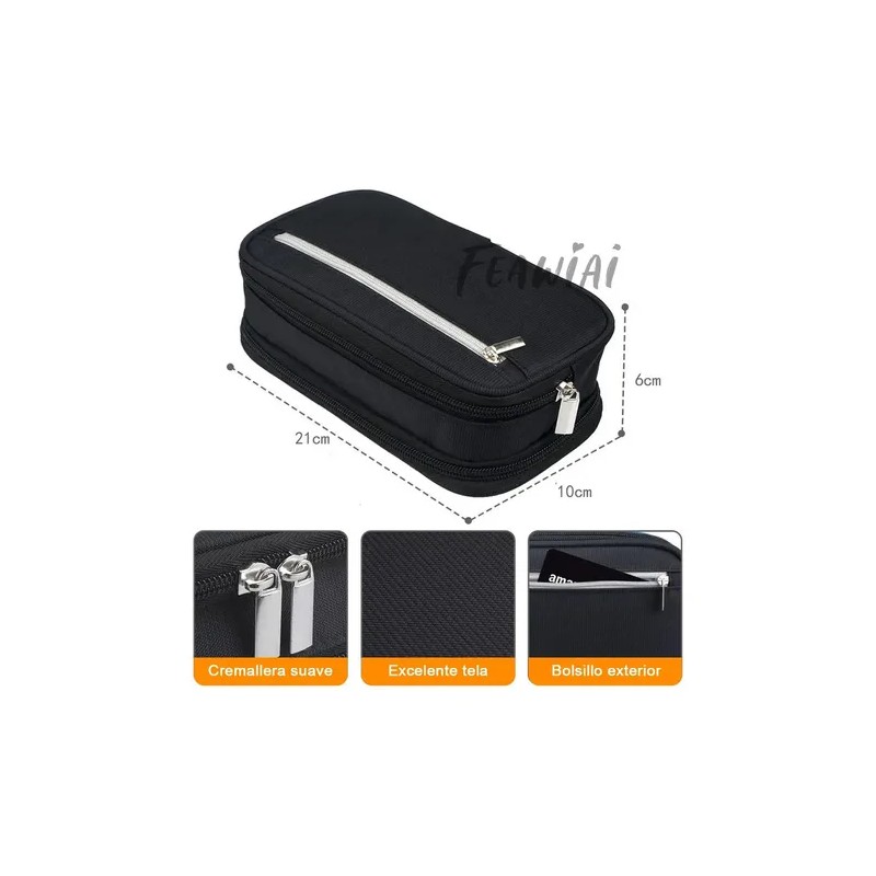 Grandes Estuches para lapiseras Escolares De Negro,lapiceras Organizadoras.Portátil,impermeable,de gran capacidad,duradero.BRNAELY