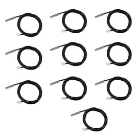Binghe 10pcs NTC 10k temperature sensor, NTC 10k temperature sensor, 1 meter temperature sensor probe, NTC 10k thermistor temperature sensor with cable for temperature monitoring and control