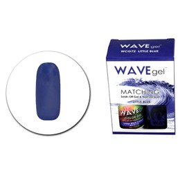 WAVEGEL Soak-0ff Gel & Nail Lacquer Matching Duo Set - Little Blue - WCG72-72 I 0.5 Oz