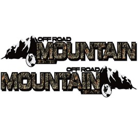 2 x Camouflage Mountain Edition Hood Decal Rocky Mountain Decal Full Color Fits Jeep Wrangler