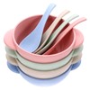 OUNONA 4 Piece Kids Bowl Set Straw Material Break-Resistant with