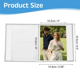 uxcell Small Photo Album, 4x6 Inch Linen Cover Pockets Photo Book, Slip-in Picture Albums with Display Window Holds 26 Page 52 Photos for Wedding Family Anniversary, Gray
