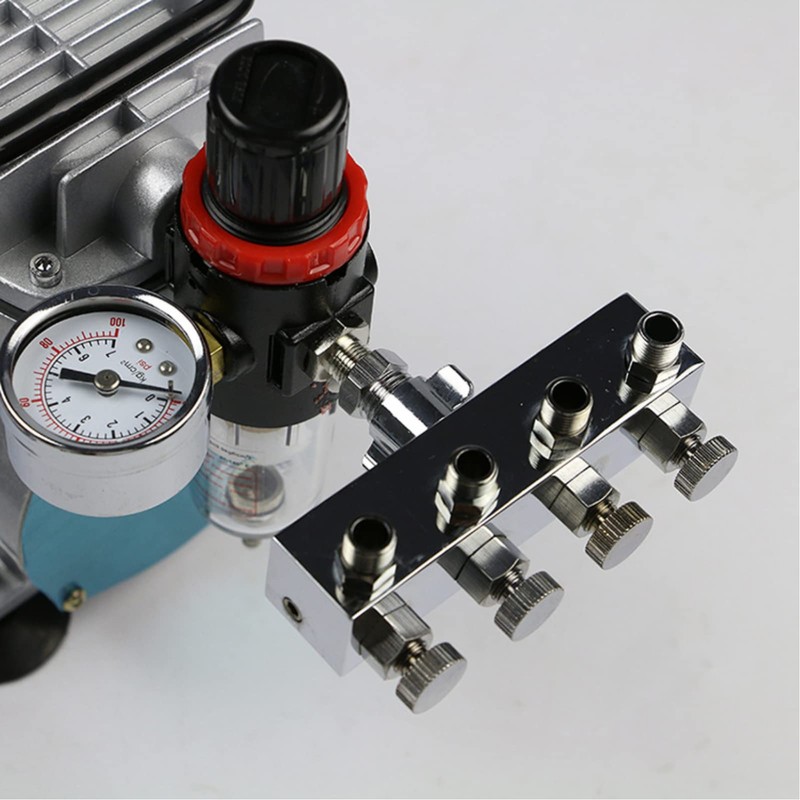 Airbrush Air Hose Splitter, Adjustable Aluminium Air Hose Splitter with