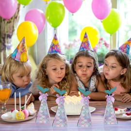 MOLENCO Pack of 15 Mermaid Gift Boxes, Mermaid Party Boxes with Mermaid Tail, Mermaid Candy Paper Boxes for Mermaid Theme Parties, Birthdays, Weddings and Festivals