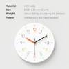 mooas 3D Numbers Modern Wall Clock, 12" Silent Non-Ticking Sweep