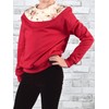 30330 Children's Girls' Long-Sleeved Jumper with Floral Pattern, red
