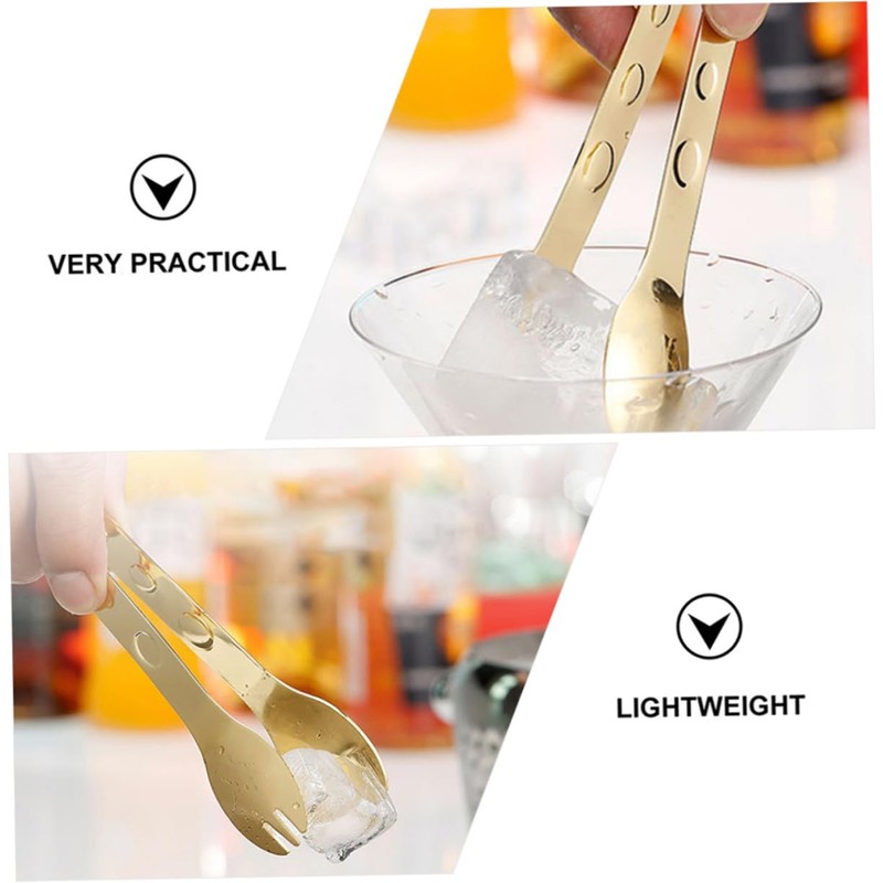 Ciieeo 304 Stainless Steel Ice Cube Tongs – Thick Food
