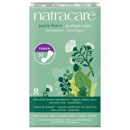 Natracare Natural Organic Thong Style Panty Liners - 30 Pads(2 Packs).