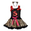 GoForDance Birthday Girl Leopard Tutu - Age Number Tank Top