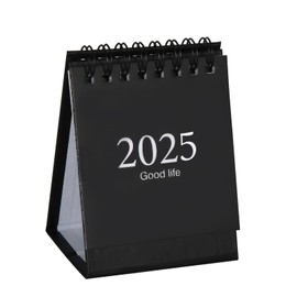 Mini Desk Calendar,2024-2025 - Juli 2024 to Dec 2025 Small Desktop Calendar, for Home Office School,with Stickers,Reminder of Important Days. (Black)