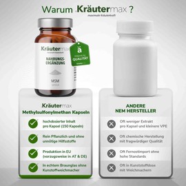 Kräutermax MSM Capsules 1 x 150 Pieces