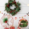 RHQFDM 20 Pieces Realistic Artificial Pine Sprigs with Red Berries