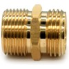 2 Pcs Golden 3/4 Inch Solid Brass Garden Hose Adapter,Strong