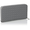Gione PG101SLP Tiny Tile Round Zip Long Wallet Saffiano Leather,