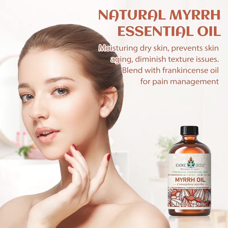 EVOKE OCCU Myrrh Essential Oil for Discomfort Relief, Skin Care