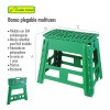 Lion Tools Paquete 2 Pza Banco Plegable 120kg Antiderrapante Lion