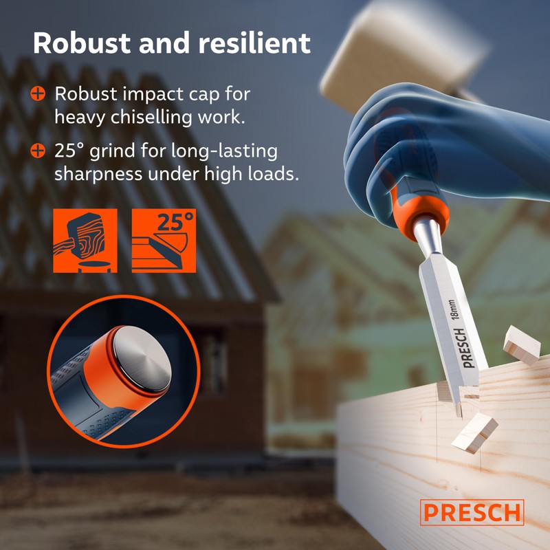 Presch Wood Chisel 18mm - Perfectly Polished for immediate use