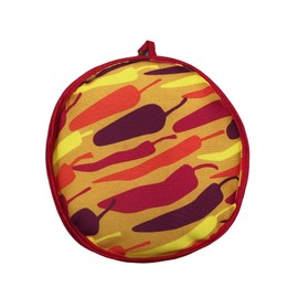 M&R Tortilla Warmer 10" - THE Best and Quickest Bread Warmer. Insulated Cotton Fabric Pouch, Keeps Warm for One Hour After Just 45 Seconds in the Microwave (10-Inch, Hot Peppers)