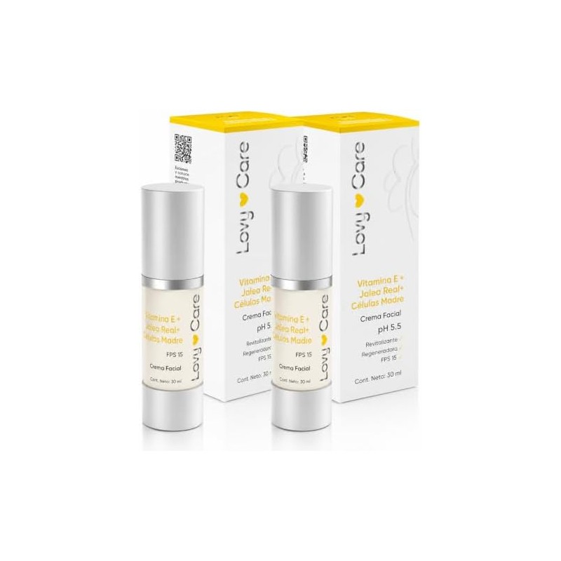 Crema facial con Vitamina E, Jalea Real y Células Madre