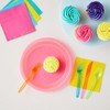 Juvale Rainbow Plastic Silverware Set - Disposable Neon Party Utensils