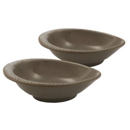 Santoku 20013-2 Banko Ware Ginpu Hanamishima Astragalus Large Saucer Set of 2 Made in Japan