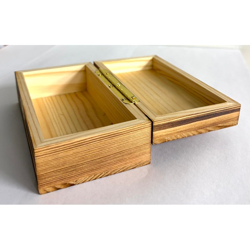 QCAA Solid Brass 180 Degrees Small Piano Hinge Wooden Jewery