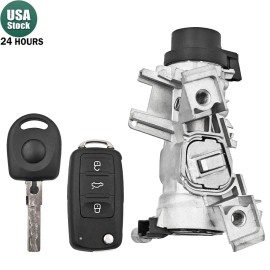 Unbranded For Vw Jetta 2006-2018 Ignition Switch Lock Assembly W/remote Control Key Shell